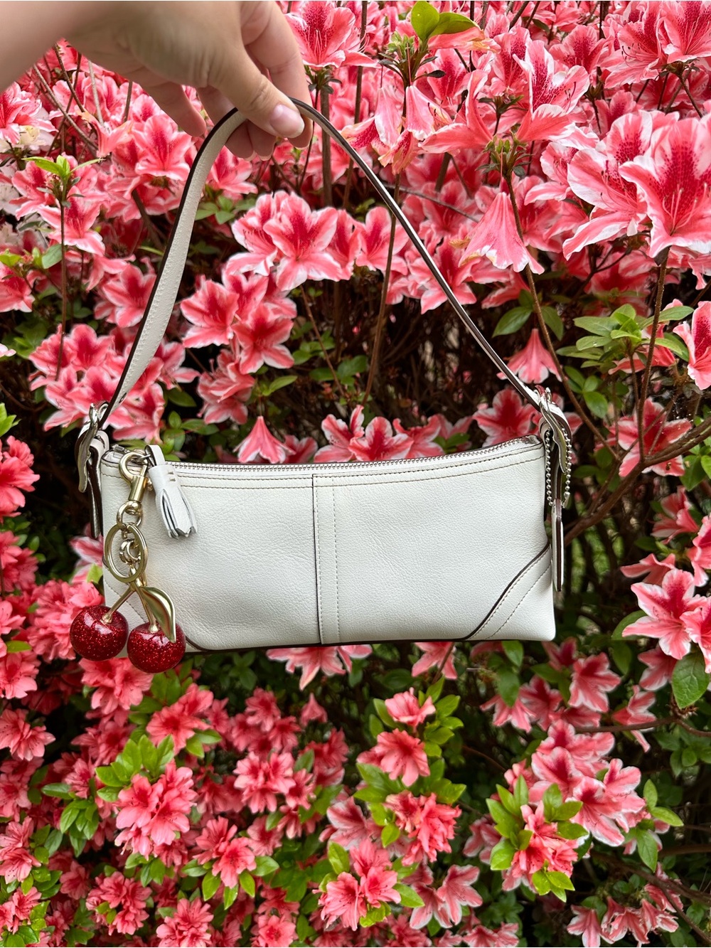 Coach Pebbled Leather Shoulder Bag